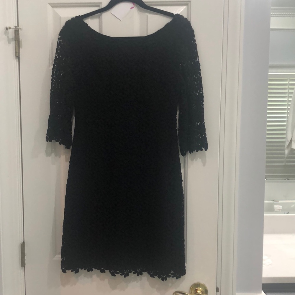Lilly Pulitzer Black Daisy Lace Dress sz 4